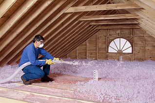 Adding blow in fiberglass insulation